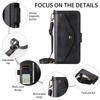For Honor 400 5G (Global) Leather Case Magnetic Closure Wallet Stand Phone Cover with Crossbody Strap