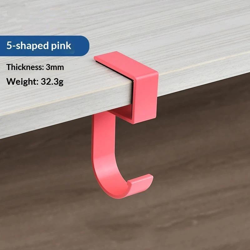 Desk Bag Hook Punch-free Removable Scratch-resistant Table Hanger for Home Office Hang Purse Backpack Umbrella Easy to Use