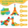 Colorful large particle children's wooden assembled building blocks, baby early education puzzle enlightenment toys