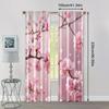 Set Of 2 Curtains Drapes Cherry Blossom Spring Scenery Versatile Polyester Without Rod All Living Room Curtain Perfect For Great