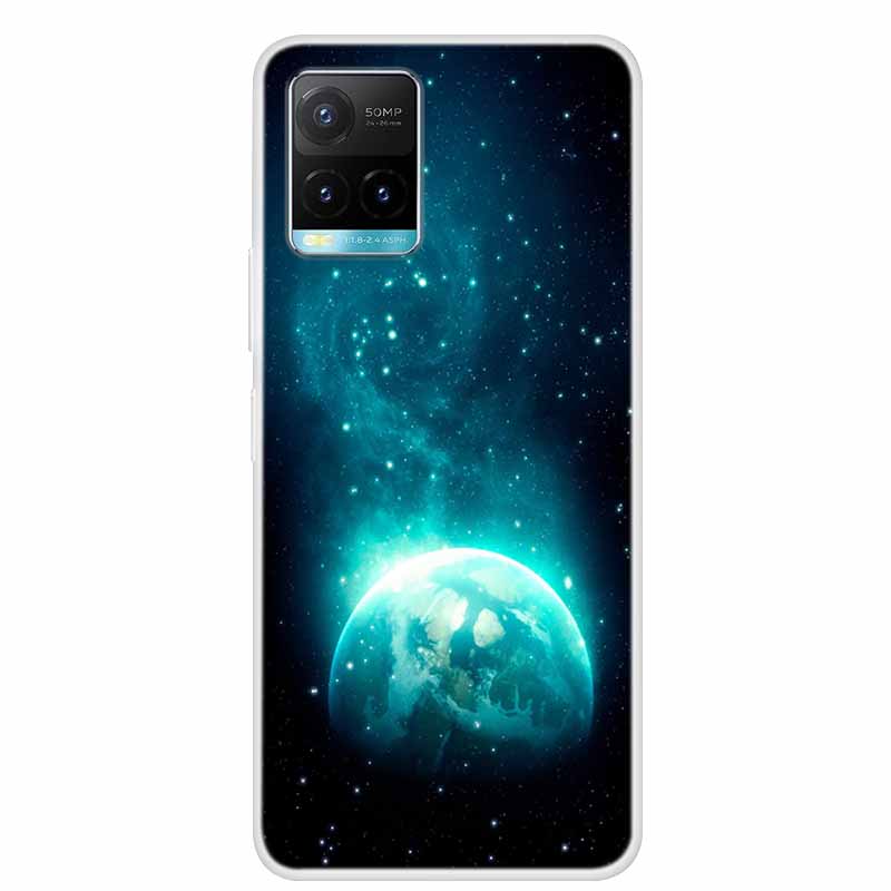 Christmas For Vivo Y21s Case TPU Soft Silicone Back Cover Case For Vivo Y21s V2110 Shockproof Coque VivoY21s Shell Cartoon Funda