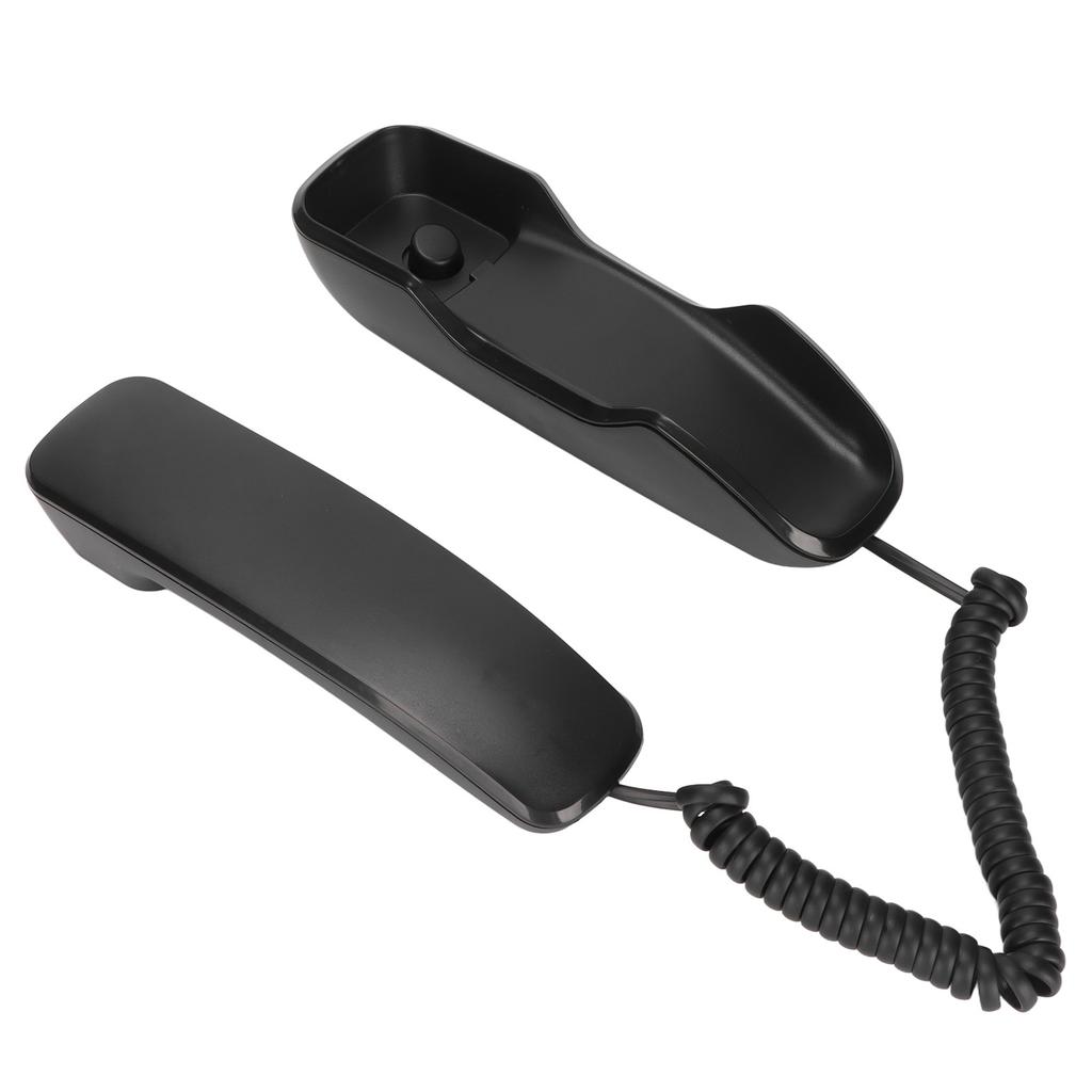 KXT1043   Phone Multifunctional Energy Saving Retro Hotel Wall Phone with Buttons for   Hotel Home(Black )