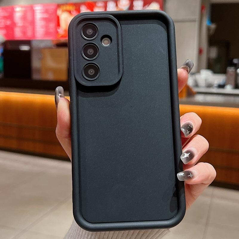 

Мягкий силиконовый чехол для Samsung Galaxy S25 Ultra S24 FE S23 A56 A36 A16 A55 A15, противоударный защитный чехол для объектива Samsung S24 чёрный