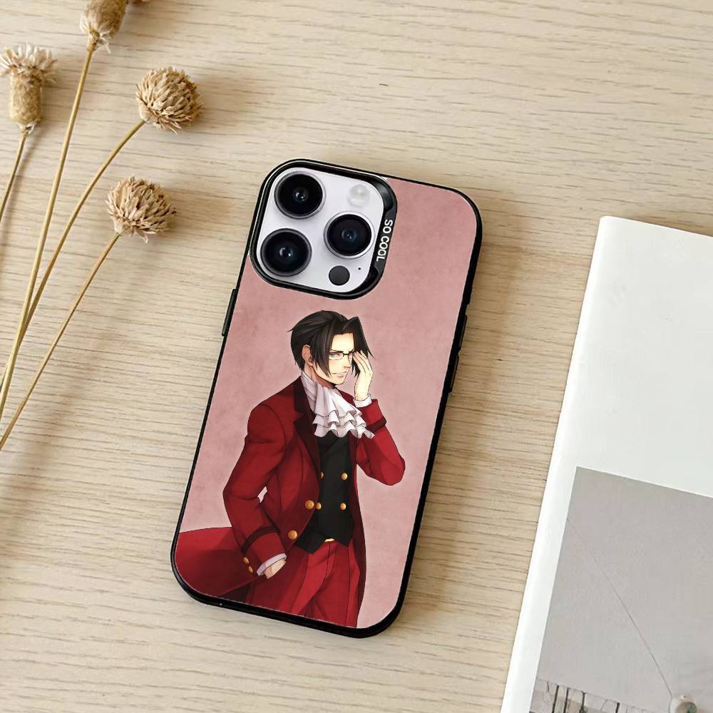 Game Ace A-attorney     Phone Case For iPhone 17,16,15,14,13,12,11,Pro Max,Plus Candy Silver Cover