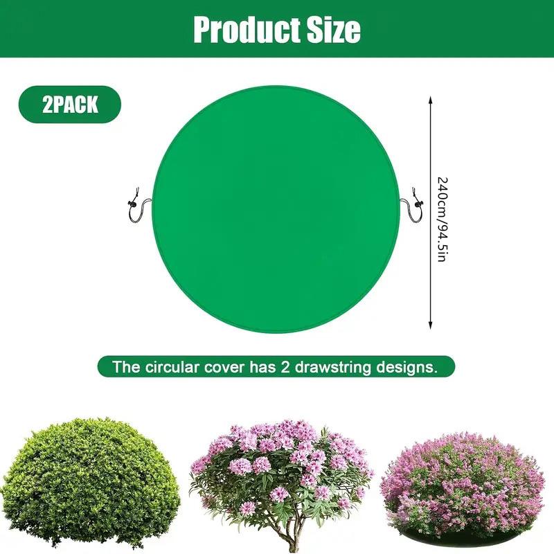 Round Non Woven Fabric Plant Frost Cover With Drawstring For Winter Garden Tree Protections Anti Freeze And Anti Frost