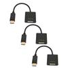 3PCS 1080P DP To DVI Adapter Cable Unidirectional DP Conversion Cable  Office Workers