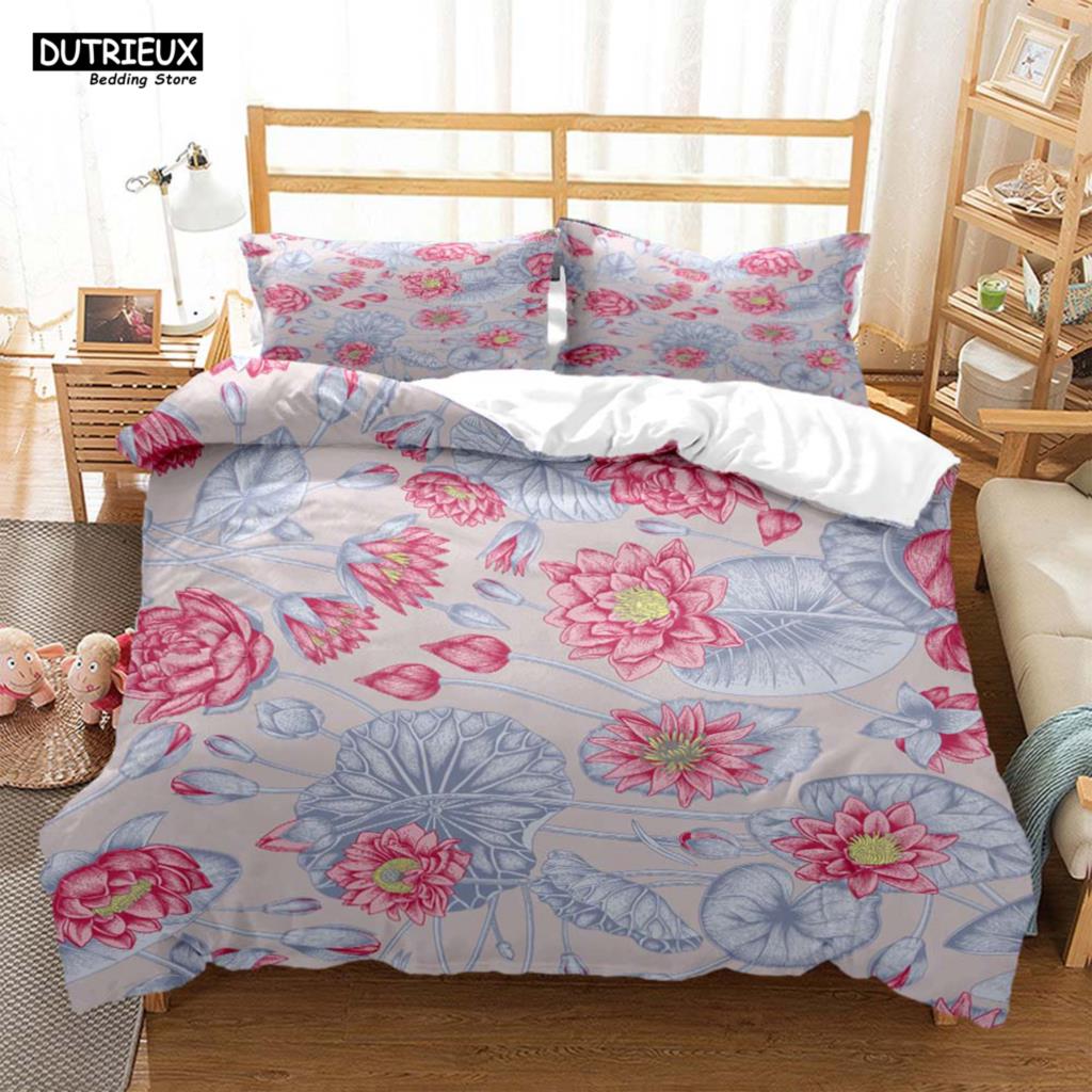 Plant Flowers Digital Print Polyester Bedding Sets Child Kids Covers Boys Duvet Cover Set For Teens Bedding Set
