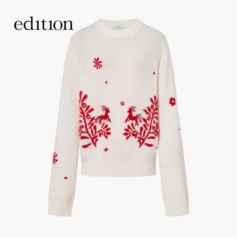 Edition Women's Embroidered Wool Cashmere Sweater