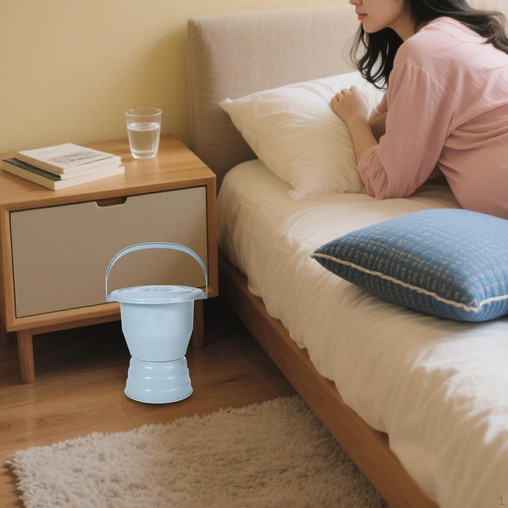 Spittoon Urinal with Lid Chamber Pot Practical Portable Potty Bucket for Indoor Adults