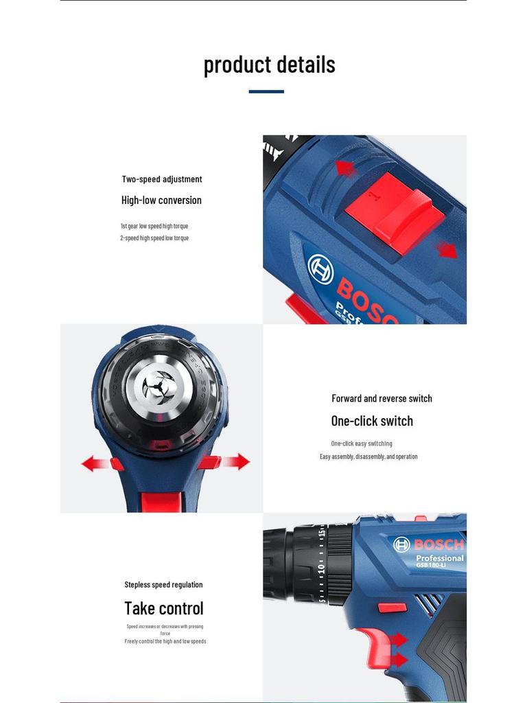 Bosch GSB180LI 18V Rechargeable Impact Drill & Electric Screwdriver