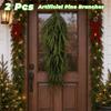 2 Piece with Hanging Hoop Artificial Norfolk Pine Needle Branches  Fireplace