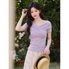 Women's French Style Slim-Fit Short Sleeve T-Shirt