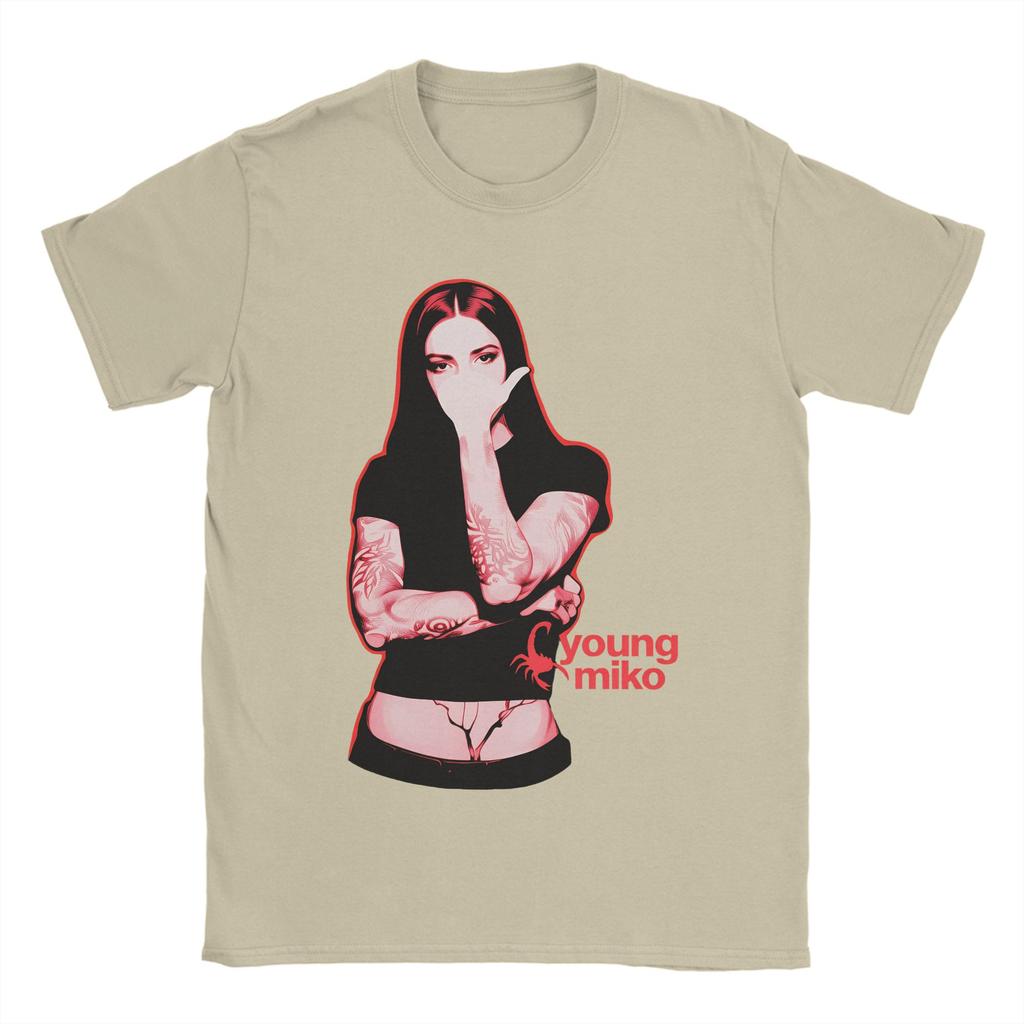 Vintage TShirt Summer Young Miko Trendy Cool T Shirts  Cotton Tshirt for Mens Y2K Fun Print Short Sleeve Top Tees