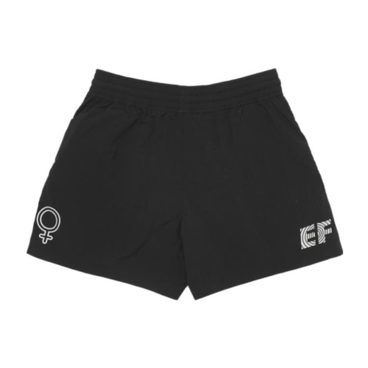 Palace X Rapha Коллаборация Однотонные Шорты с Принтом Букв Эластичный Пояс Повседневные Мужские шорты Черный PLA-SS22-227 S