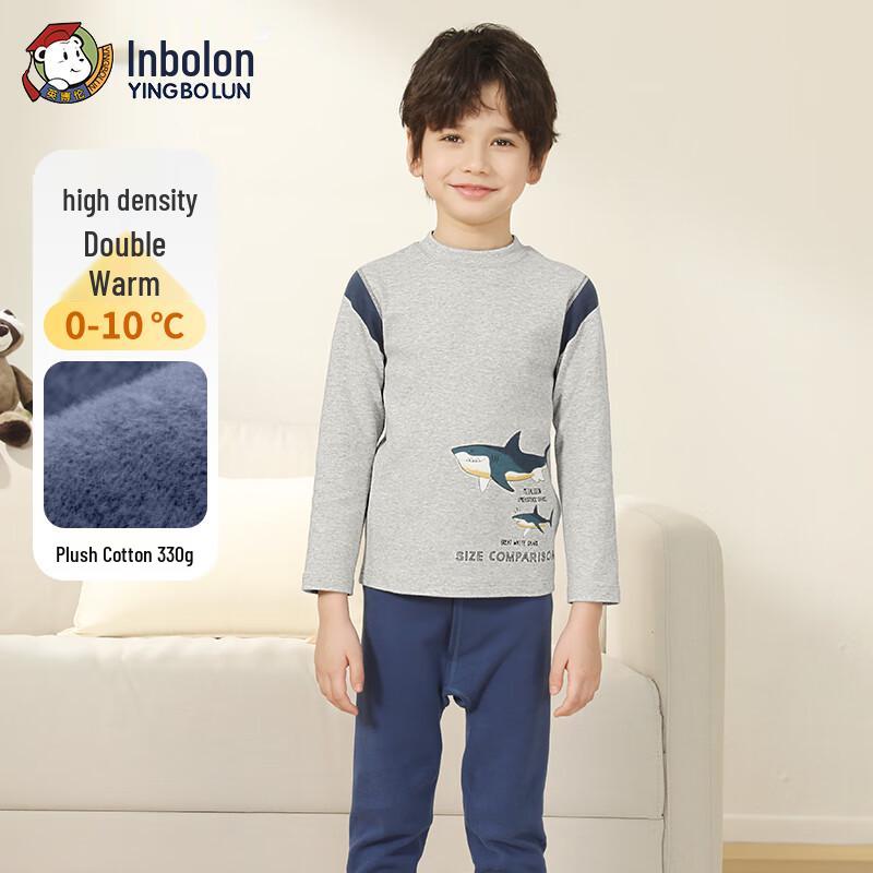 Yingbolun Boys  Thickened Thermal Underwear Set 130
