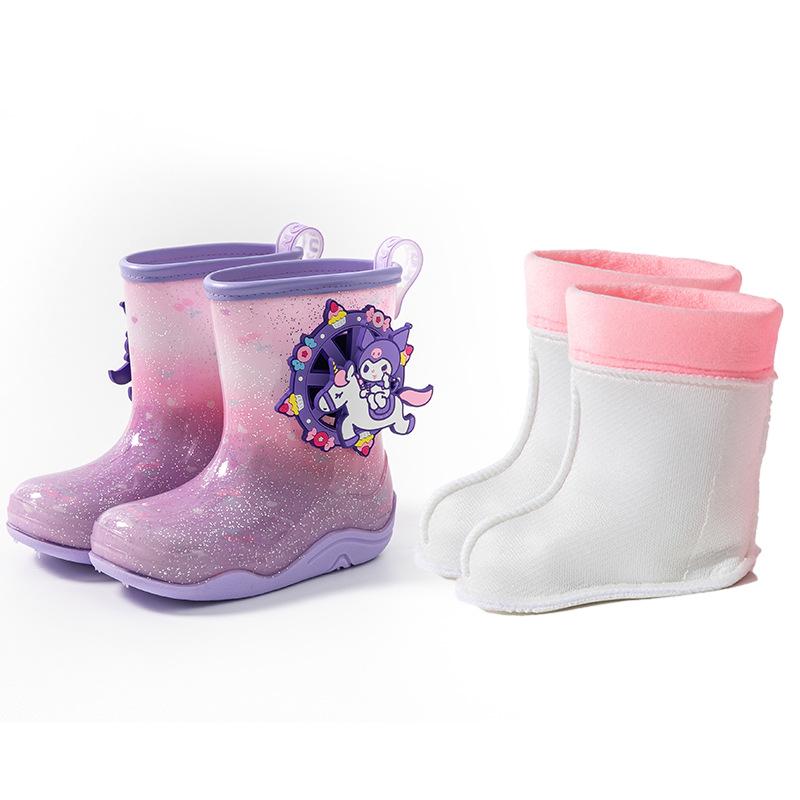 Sanrio Kids' Lightweight, Non-slip, Wear-resistant Cute Rain Boots for Girls and Toddlers
