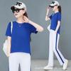 Summer fashion loose women's short-sleeved performance clothes casual sports running suit women's thin sports two-piece set trendy
