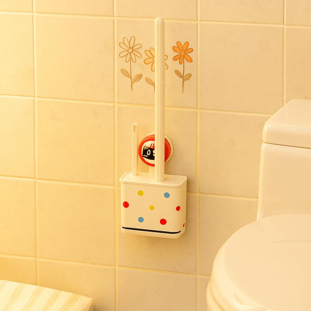 Cartoon Closestool Brush No Punching Cleaning Brush Cleaning Tool Toilet Scrubber  Toilet