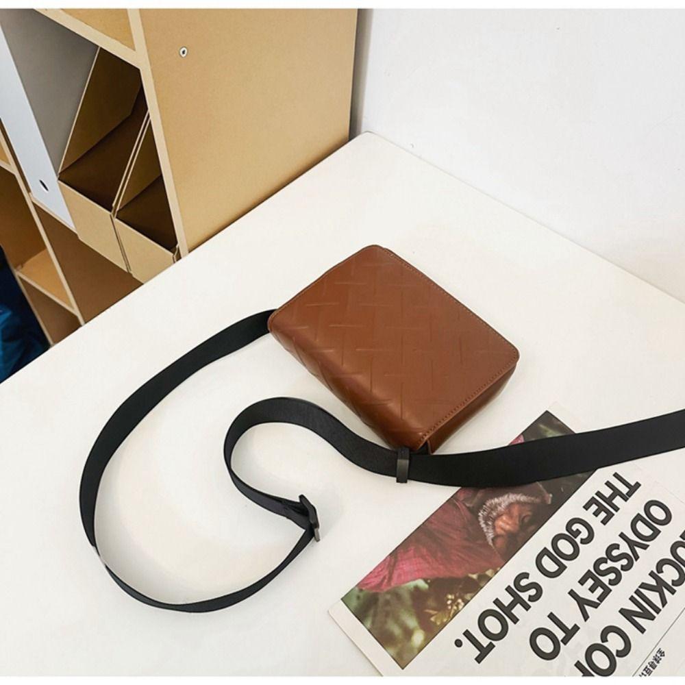 Solid Color Men's Crossbody Bag Harajuku Messenger Bag Portable Men's Shoulder Bag Male