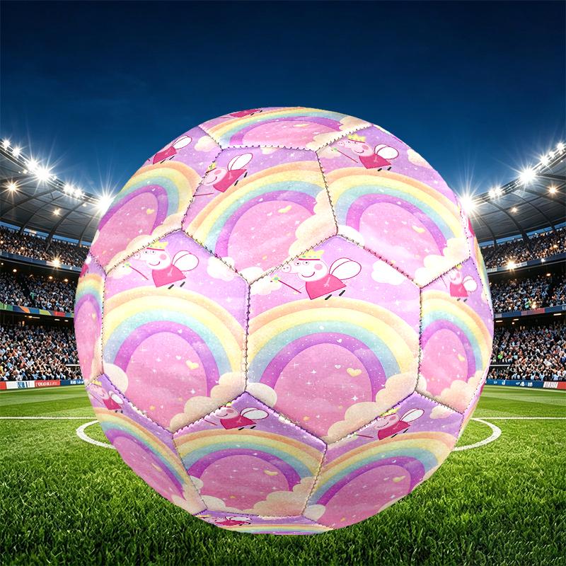 Pink Pig Print Size 5 Soccer Ball, PU Wear Resistant Football for Match Training and Daily Practice, Birthday Gift for Soccer Fans