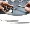 2pcs Stainless Steel For Mini Tweezers Dismantling Repair Tool Curved Straight Tip Electronic Industry Precision Tweezers