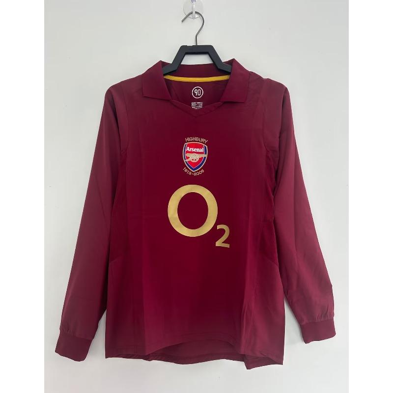 Camiseta retro de manga larga Camiseta de fútbol Real Madrid Manchester United Inglaterra Arsenal Portugal Inter de Milán AC camiseta réplica