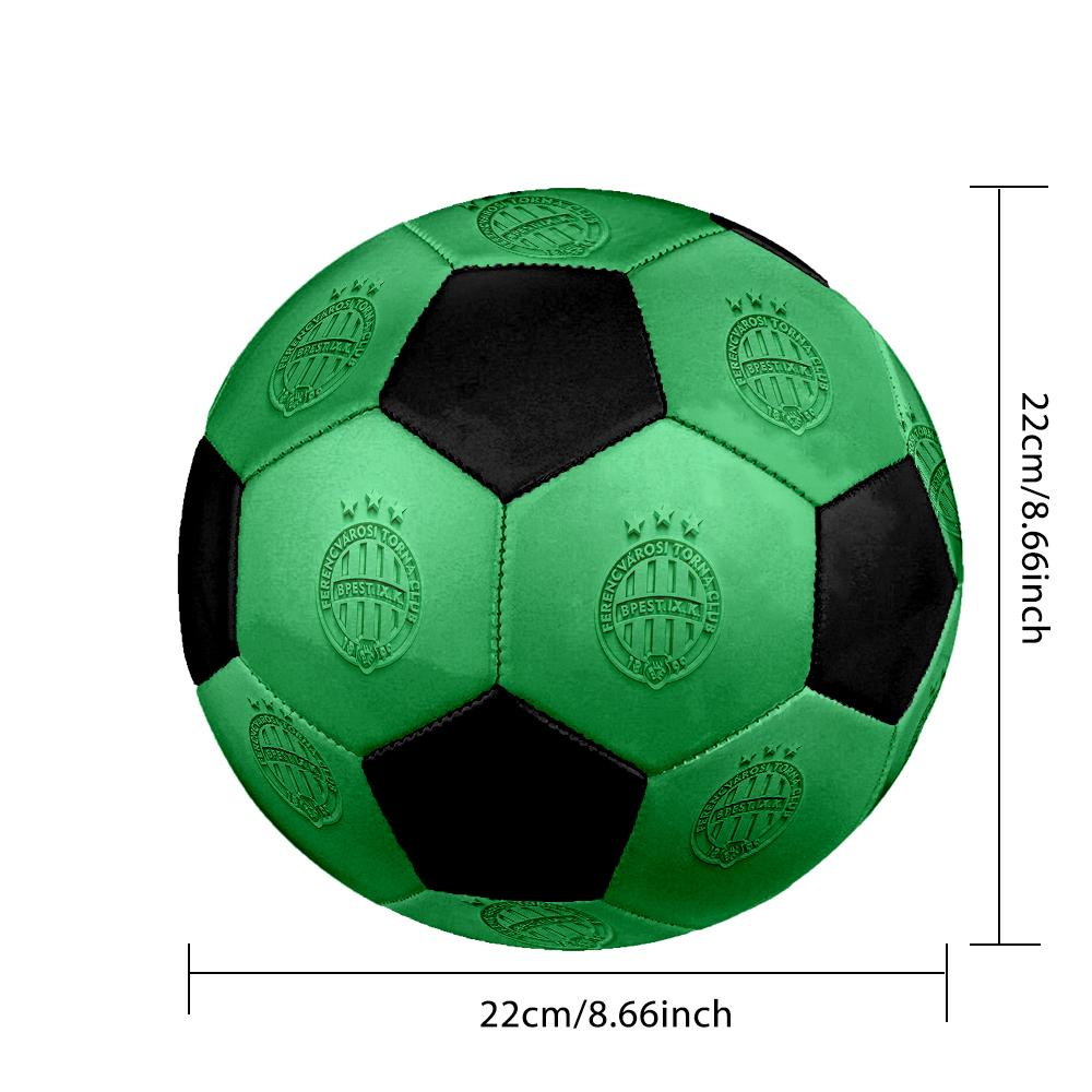 SIZE 5 Ferencvárosi TC Soccer Ball Colorful All Ages Machine Stitched PVC Competition Ready Durable High-Bounce
