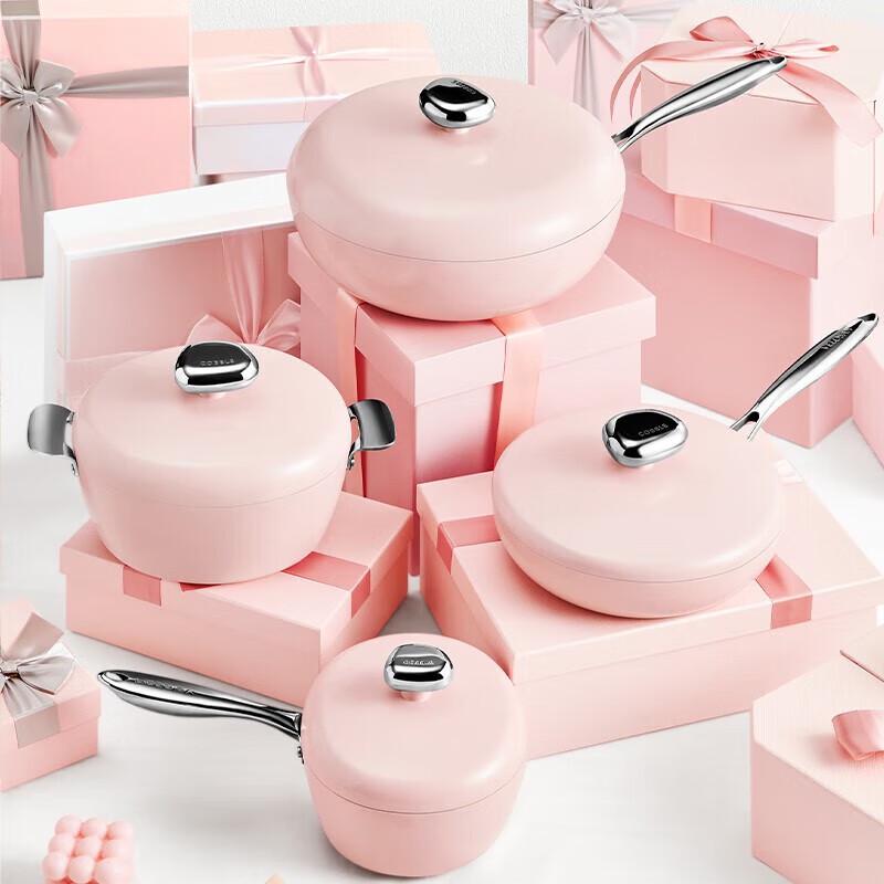 Wenlunshan VE035 4-Piece Pebble Non-Stick Cookware Set