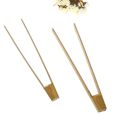 2 Stücke Bambus Clip Kochen Küche Zange Steak Kuchen Holz Clip