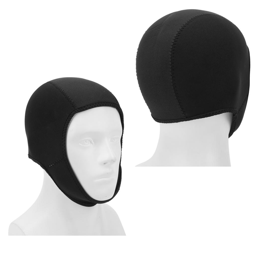 Wetsuit Hood Thermal Swim Surf Diving Hood Sun UV Protection Quick Drying for Men Women Black