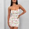European & American Fashion Sexy Women's Black Print Sling Dress - MH142