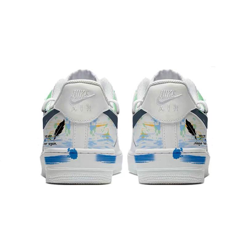 Nike Air Force 1 Artistic Conception Synthetic Leather Cushioning Abrasion Resistant Slip Resistant Low top CW2288-111(Team1727-)