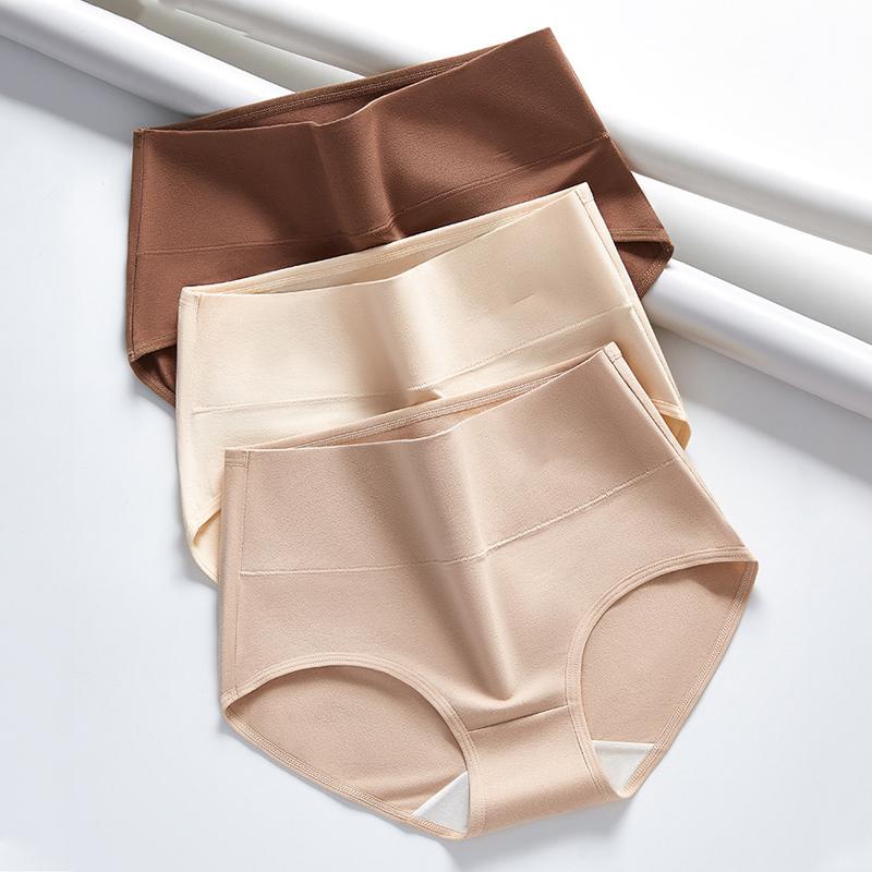 

3 шт./компл. Женские трусики с высокой талией, формирующее тело, дышащие трусы, хлопковые трусики, однотонные трусики, большие размеры, женское нижнее белье XS разноцветный