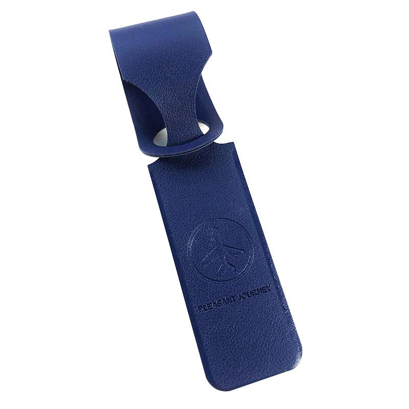 Double-sided Leather Luggage Tag with Cardstock Strap