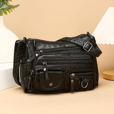 Borsa a tracolla monospalla, Borsa da donna in morbida pelle, Borsa casual da donna per mamma