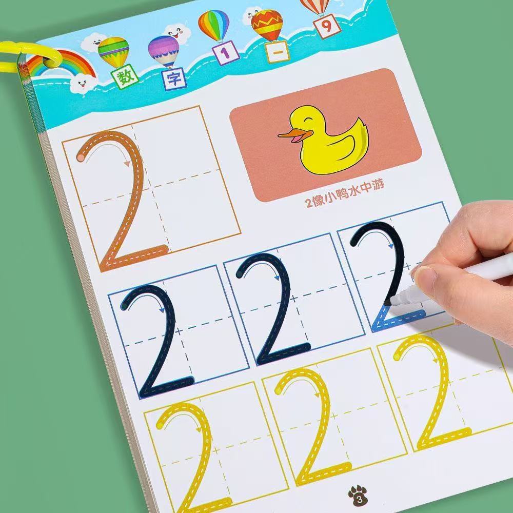 Page 32 Reusable Kids Writing Book - Erasable Practice Notebook for Ages 3-6 | Durable Learning Pad for Handwriting Training