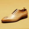 Pointed Leather Shoes Men'S Leather British Engraved Business Dress Oxford Shoes Whole Cowhide Men'S Shoes