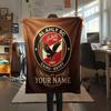 Custom Name Al Ahly SC Flannel Blanket, High Quality Comfortable for All Seasons, Home Decor, Warmth and Comfort