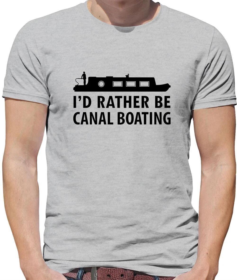 

I D Rather Be Canal Boating - T-Shirt - Narrowboat Stretto Barca Hobby S