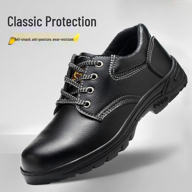 Anxiaoxia Steel Toe Leather Safety Shoes