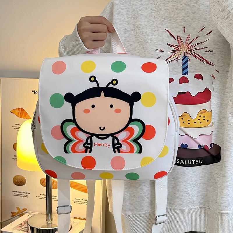 Adorable Cartoon Kids Backpack For School Lightweight Nylon Design Perfect For Boys And Girls