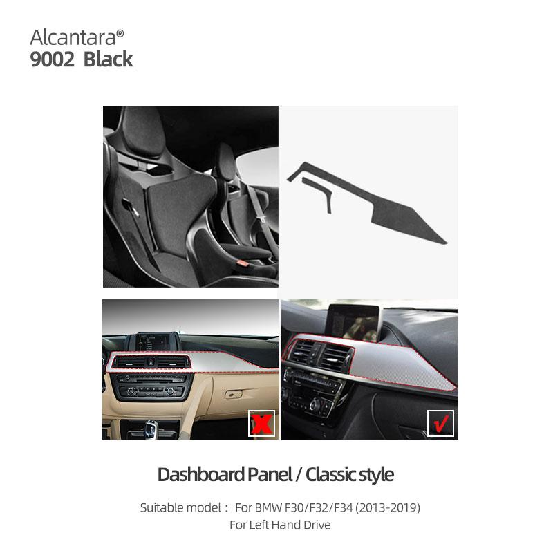 For BMW F30 F32 F34 Series 3 4 Made of Alcantara Dashboard Panel trument Trim M Performance Stickers Car Interior Accessories