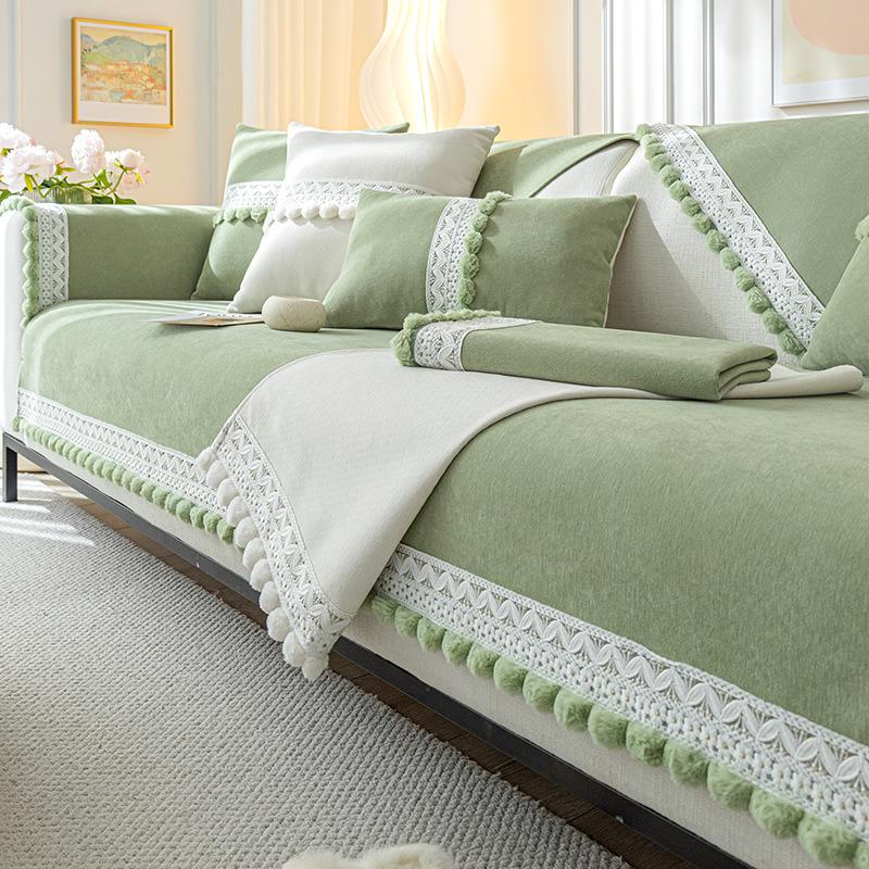 Chenier Sofa Cushion Four Seasons Breathable Sofa Seat Cushion Towel Fabric Backrest Cover Non-slip Cover