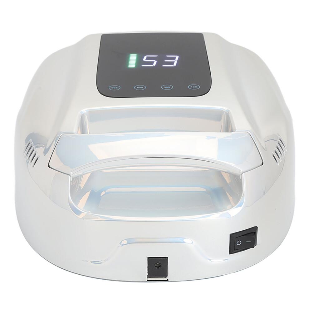 UV Nail Light 96W 42 Light Chips Rechargeable Nail Curing Lamp Nail Dryer for Gel Polish Silver Plating Color 100‑240V EU Plug