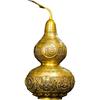 Brass Eight Treasures Gourd Feng Shui Statue – Chinese Wealth & Good Luck Figurine for Entryway, Home Office Desk or Shelf Decor, Gift for Boss,
