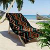 Geometric tribal pattern in vibrant colors Beach towel quick-drying for travel outdoor sports jogging beach and swimming