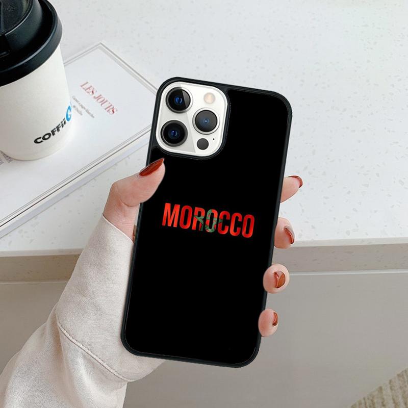Maroc Morocco Flag Coat Of Arms Phone Case For iPhone 17 Air 16 Pro Max 15 14 Plus 12 13 Shell Cover Coque