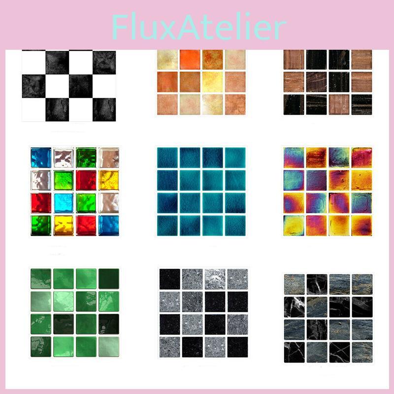 Luxurious Bathroom Mosaic Tile Stickers Set Of 10 For Effortless Wall Decoration