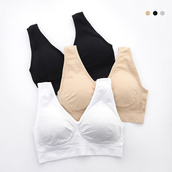 Plus Size Women Shockproof Breathable Wireless Push-up Vest Bra Sport Underwear