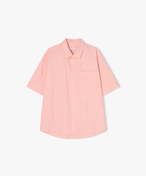 River Classy [25Ss] Llm31506 Pink Short Sleeve Shirt With Half Pocket Detail 95